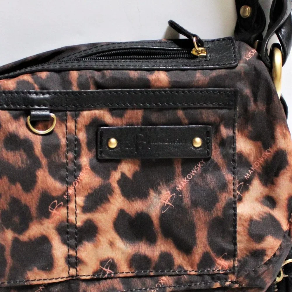 B. Makowsky Black Pebbled Leather Shoulder Bag - Picture 6 of 8